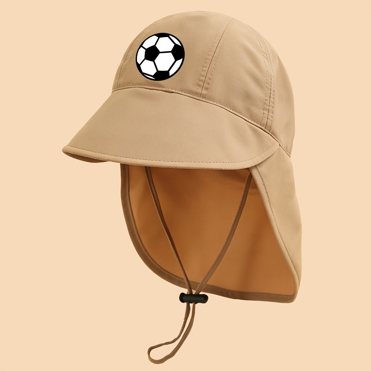 Children's Soccer Print Bucket Hat with Adjustable Strap