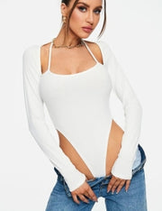 Sleek Backless V-Neck Strappy Jumpsuit
