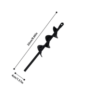 Heavy Duty Garden Auger Drill Bit, 3/8" Hex Shank, 22 cm Length, Solid Steel