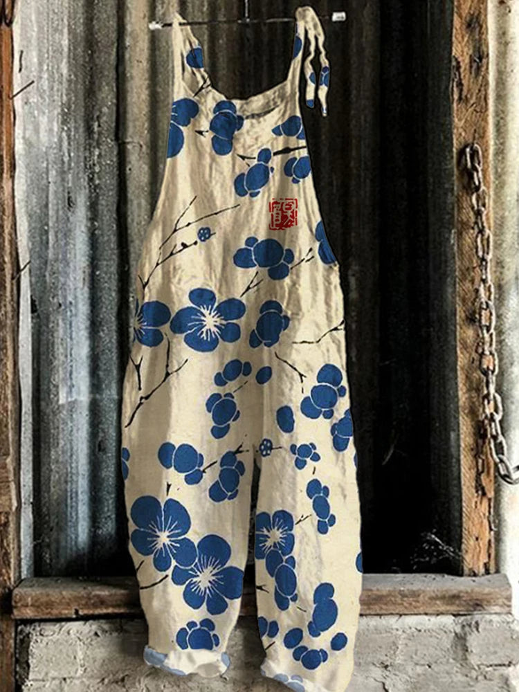 Retro Sweet Print Summer Women's Jumpsuit