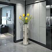 28 inch tall mirrored glass floor vase for home decoration