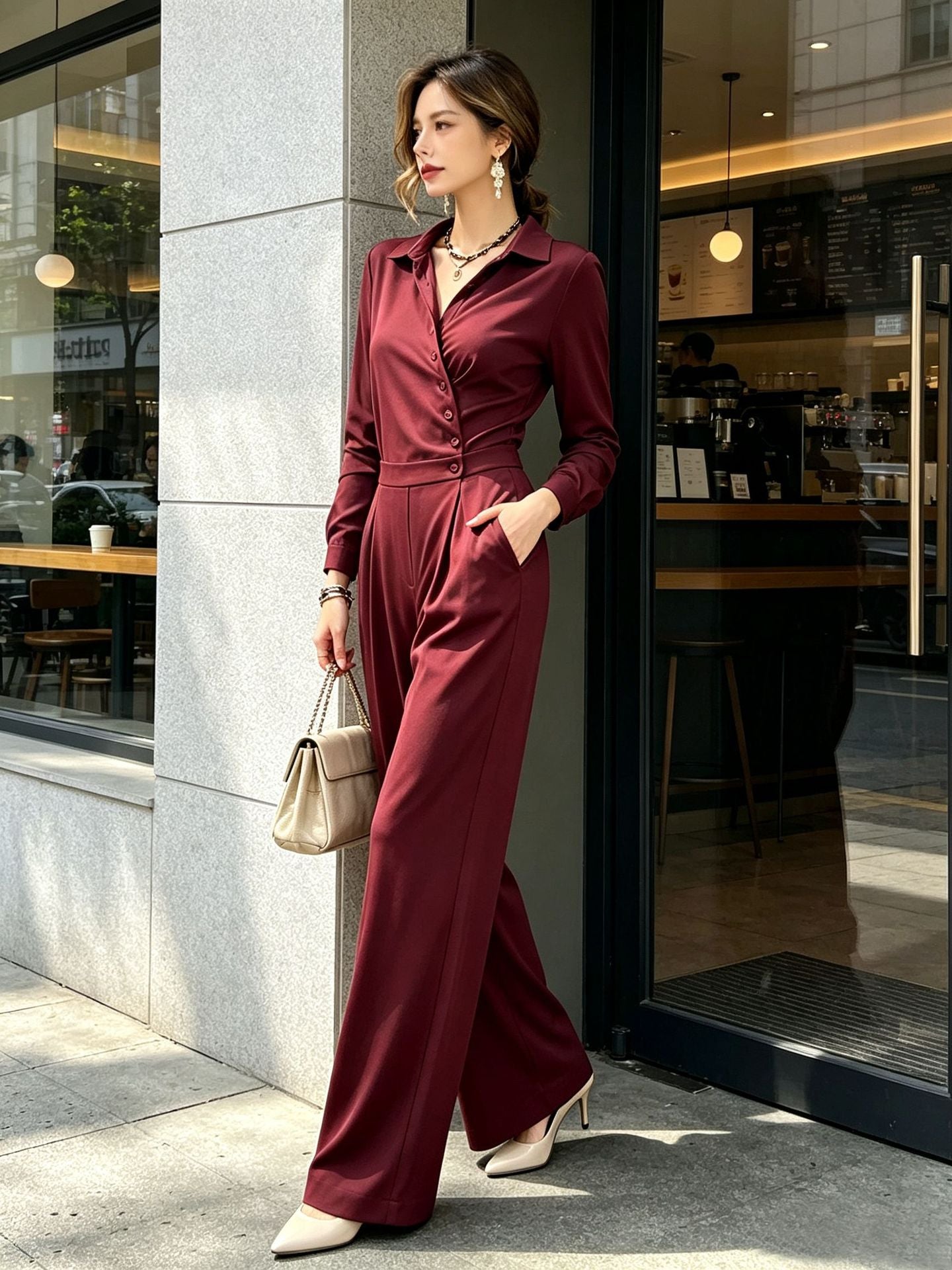 Stylish And Elegant High-waisted Jumpsuit