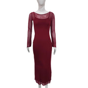 Womens Sexy Sheer Mesh Casual Dress