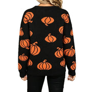 Plus-size Long-sleeve Knit Sweater for Women