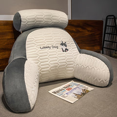 Ergonomic reading pillow with removable cover