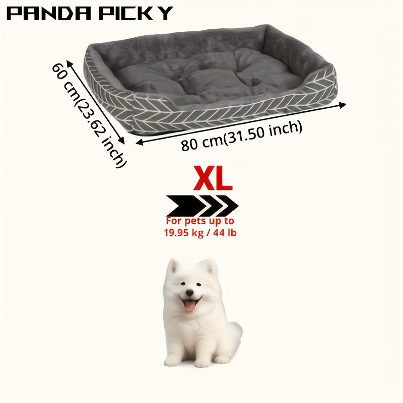 Ultra-Soft Plush Dog Bed • Winter Warm Pet Sofa • Thick Cushion for Cats & Dogs • Made of Felt Polyester Fiber • No Assembly Required • Suitable for Small to Large Breeds • Dog