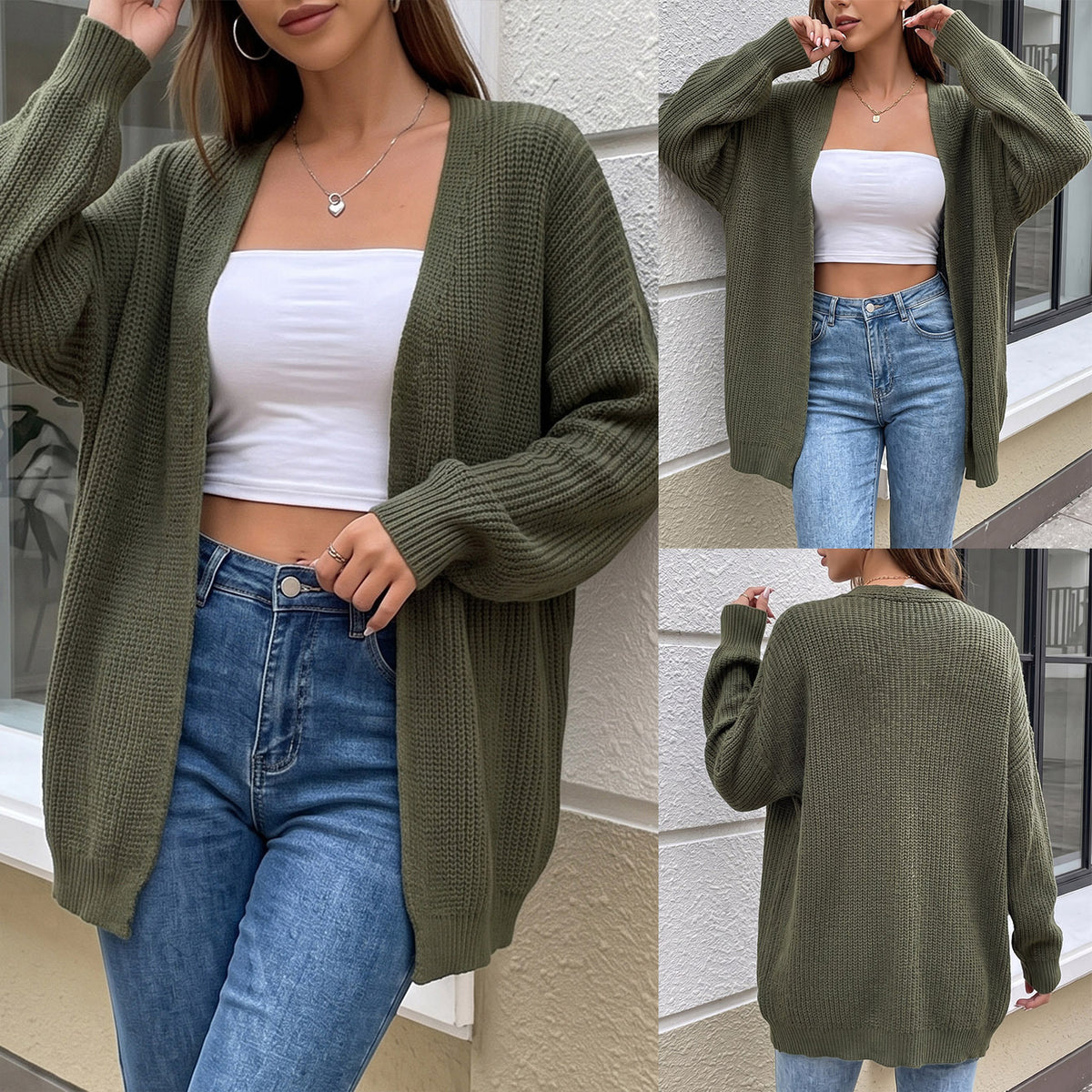 Beautiful Womens Top Simple and Casual Cardigan Sweater Coat
