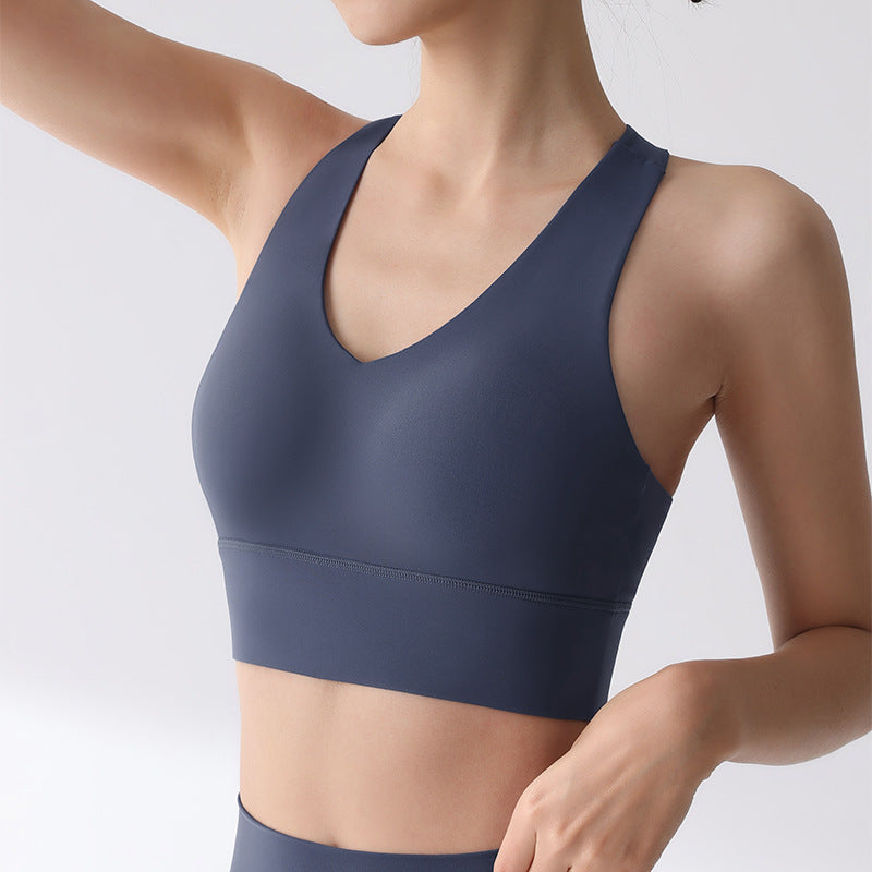 Anti‑Shake High‑Intensity Yoga Vest – Seamless Support Top for Women