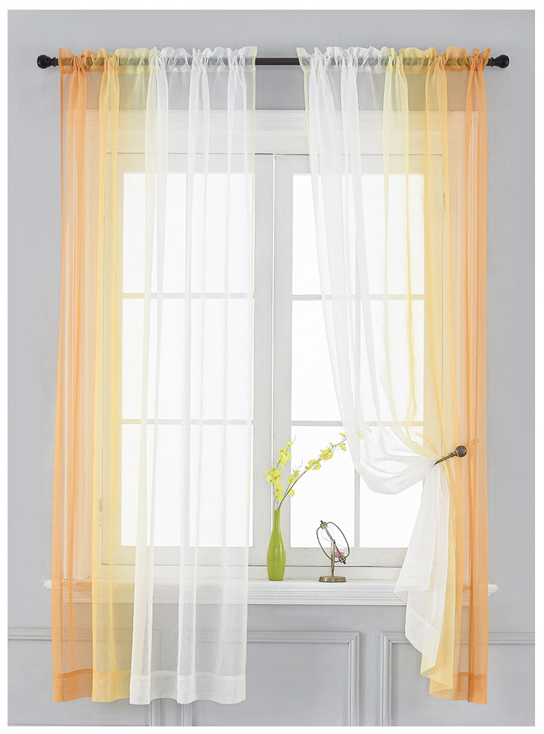 Left and Right Gradient Color Curtain Window Screen Finished Product