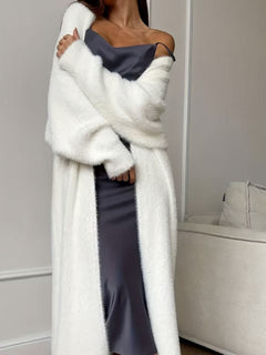 Fluffy Oversized Knitted Cardigan