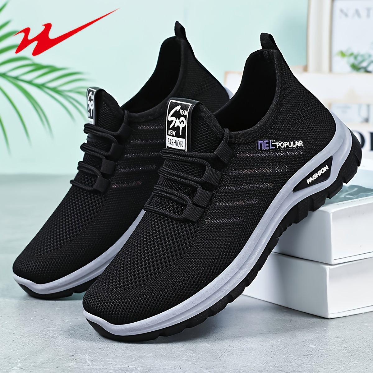 Women's Wide Width Neutral Arch Running Shoes with Breathable Fabric Upper and Cushioned PVC Sole