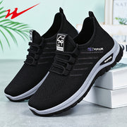 Women's Wide Width Neutral Arch Running Shoes with Breathable Fabric Upper and Cushioned PVC Sole