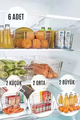Refrigerator And Cabinet Organizer Set In Three Sizes