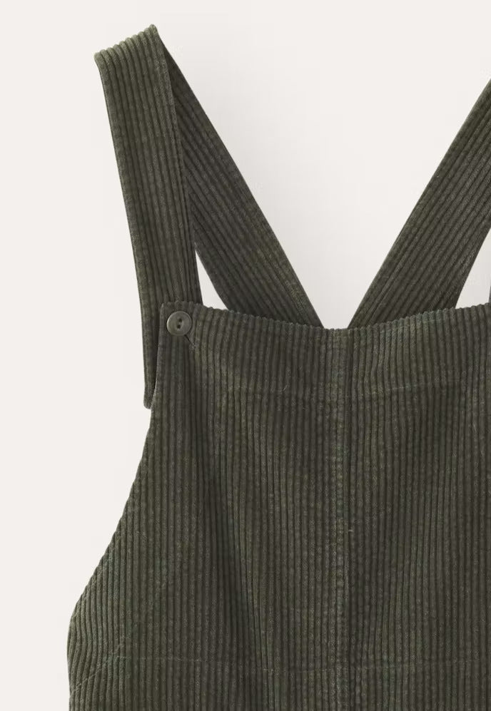 Women's Corduroy Bib Overalls Casual Loose Jumpsuit