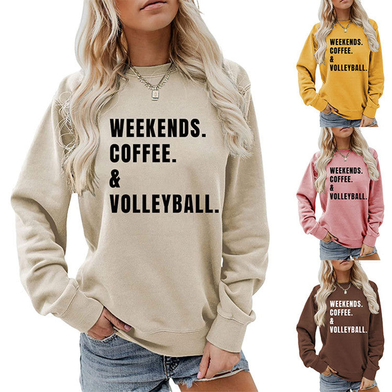 Women's Cozy Round Neck Long Sleeve Loose Sweatshirt