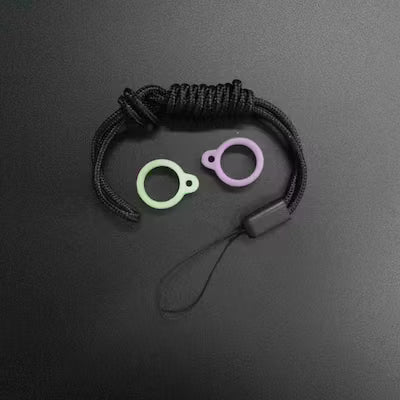 Glow-in-the-Dark Silicone Ring Lanyard for Portable Vapes