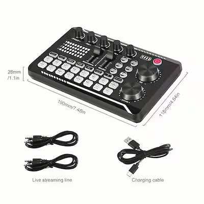 USB Audio Interface with DJ Mixer Effects and Voice Changer
