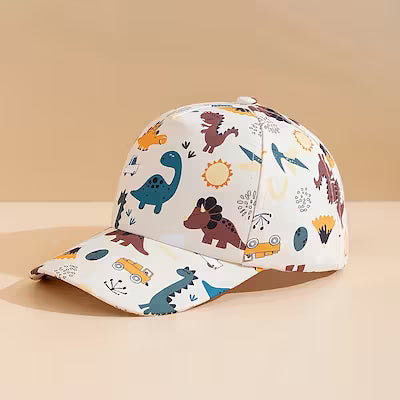 Dinosaur and shark print baseball cap for boys