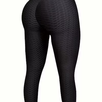 Plus Size Women's High Waisted Butt Lifting Leggings in Peach