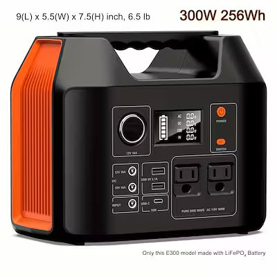 300W/100W Portable Power Station with Solar Charging