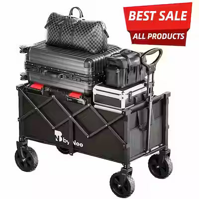 Collapsible all-terrain wagon cart for outdoor and utility use