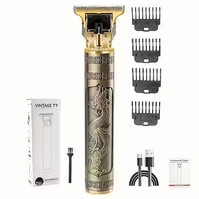 Men's USB rechargeable hair clipper and beard trimmer set