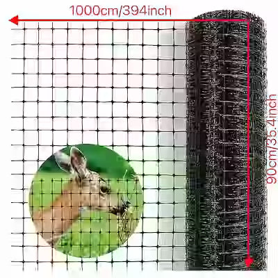 UV-resistant black garden fencing net for outdoor protection