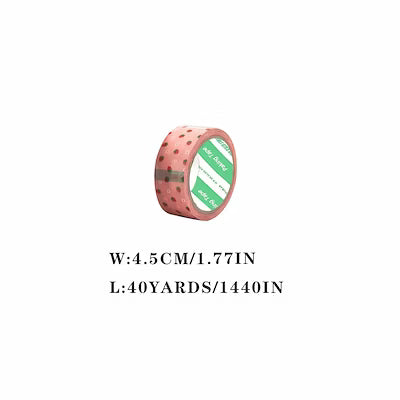Pink Strawberry Flower Patterned Packing Tape - 4.5 cm x 36.6 m