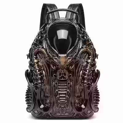 3D Shaped Street‑Punk Backpack for Men and Women