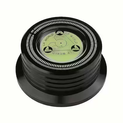 Aluminum Alloy Record Weight Clamp for LP Turntables – 50Hz High Precision Stabilizer with Bubble Level, Battery-Free