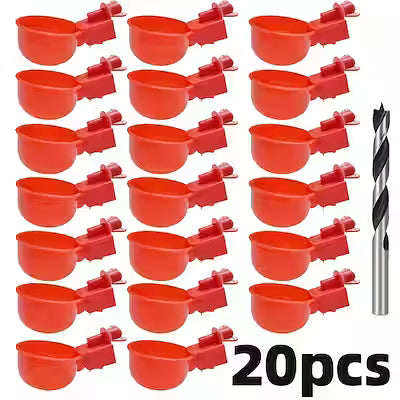 20-Piece Automatic Poultry Waterer Set – Self-Priming, Splash-Proof, No Electricity Needed