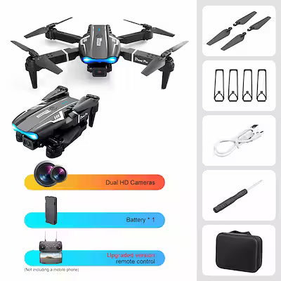 Foldable drone with dual HD cameras and app control for beginners
