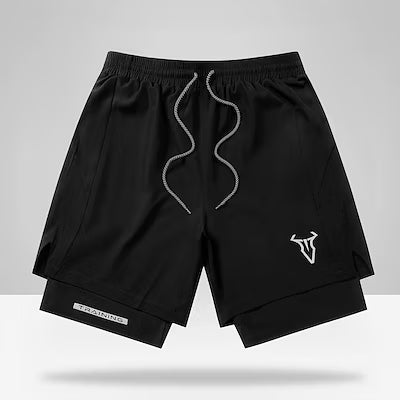 Men's Athletic Shorts with Geometric Pattern