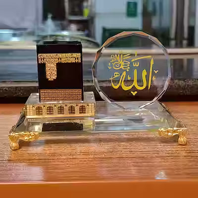 Handmade Clear Glass Art Deco Tabletop Decoration