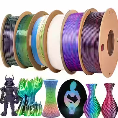 6‑Piece PLA 3D Printer Filament Bundle – 250 g Each, 1.75 mm, Assorted Colors, Total 1.5 kg