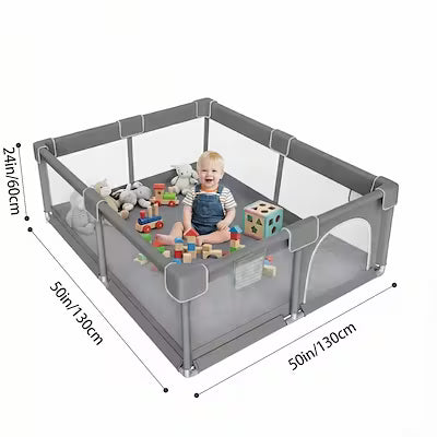 50 x 50 inch baby playpen with breathable mesh walls