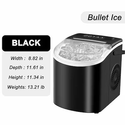 Countertop ice maker with built-in handle