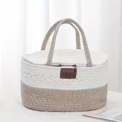 Large portable diaper organizer with sturdy handles