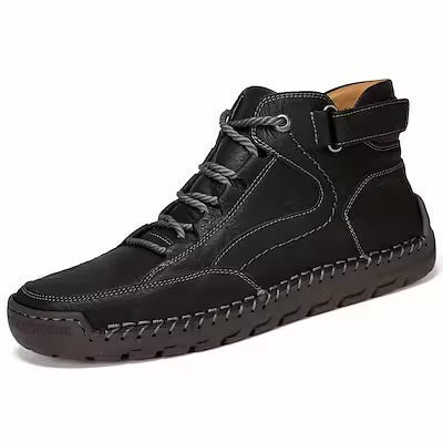 Men's Short Hiking Boots with Slip-Resistant Rubber Soles