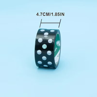 Black and White Polka Dot Packing Tape for Shipping and Storage
