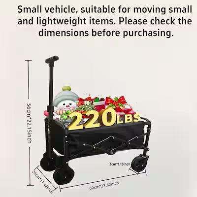 Heavy-Duty Folding Utility Cart with All-Terrain Wheels