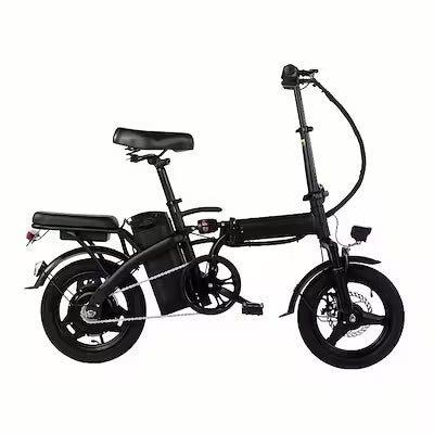 14-inch foldable electric bicycle with 48V lithium battery and 19 mph top speed
