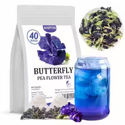 Butterfly Pea Flower Tea Bags, 40 Count, 60g