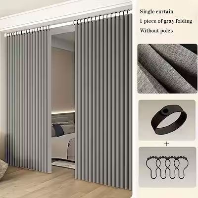 Bohemian style folding partition curtain for room divider without drill