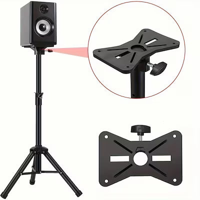 Adjustable Black Speaker Tripod Stand for Sound Systems