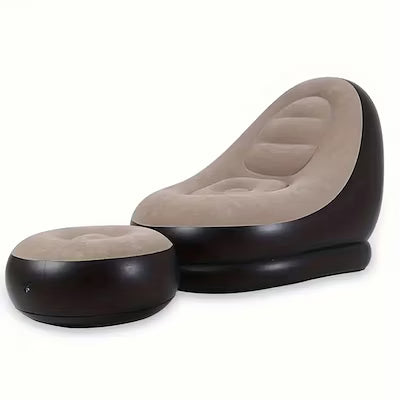 Inflatable Lazy Sofa with Foot Pads – PVC Indoor/Outdoor Seating (1 pc)