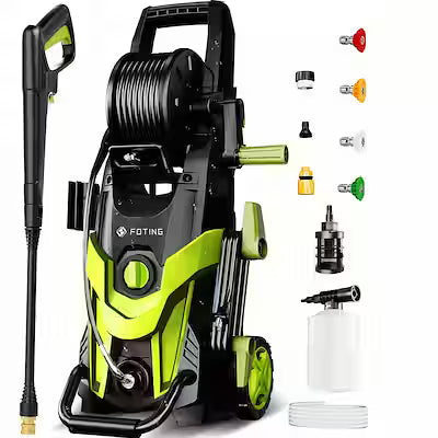 Electric Pressure Washer with 4 Nozzles for Cars, Driveways, and Home Cleaning
