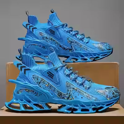 Men's Lightweight Breathable Training Sneakers with Cushioned Sole
