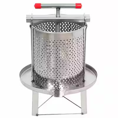 Stainless steel honey and wax press with flat mouth for home or commercial use