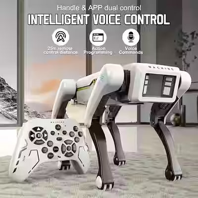AI interactive robot dog with programmable voice commands
